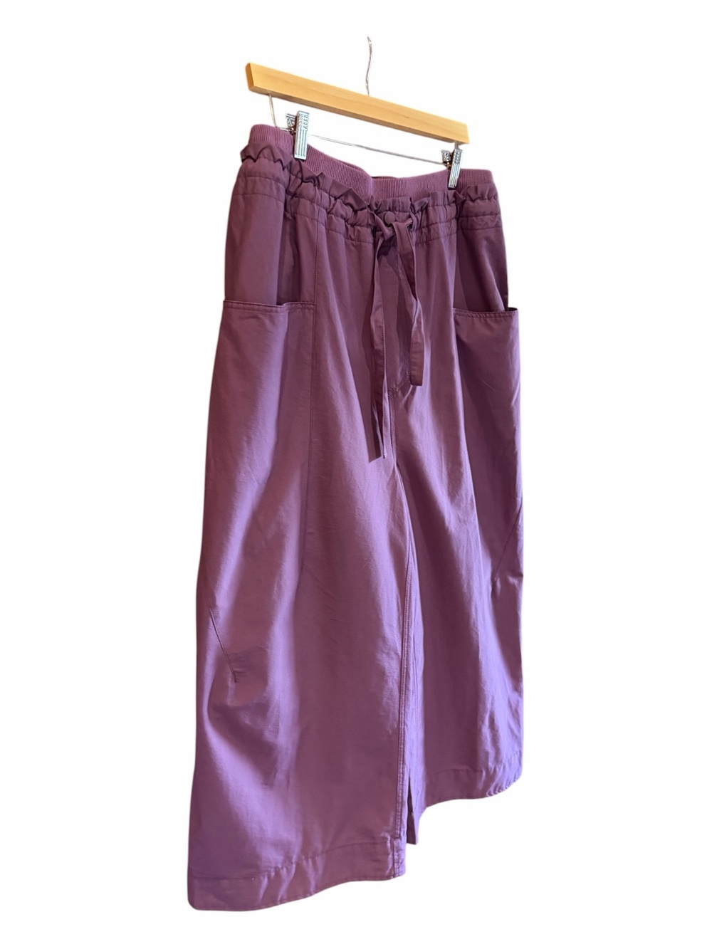 FREE PEOPLE Movement Fresh Start Pants Black Tea Purple Barrel Leg  L - Picture 5 of 13